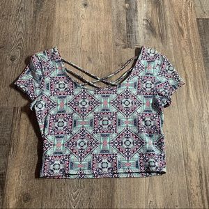 Kaleidoscope Design Crop Top